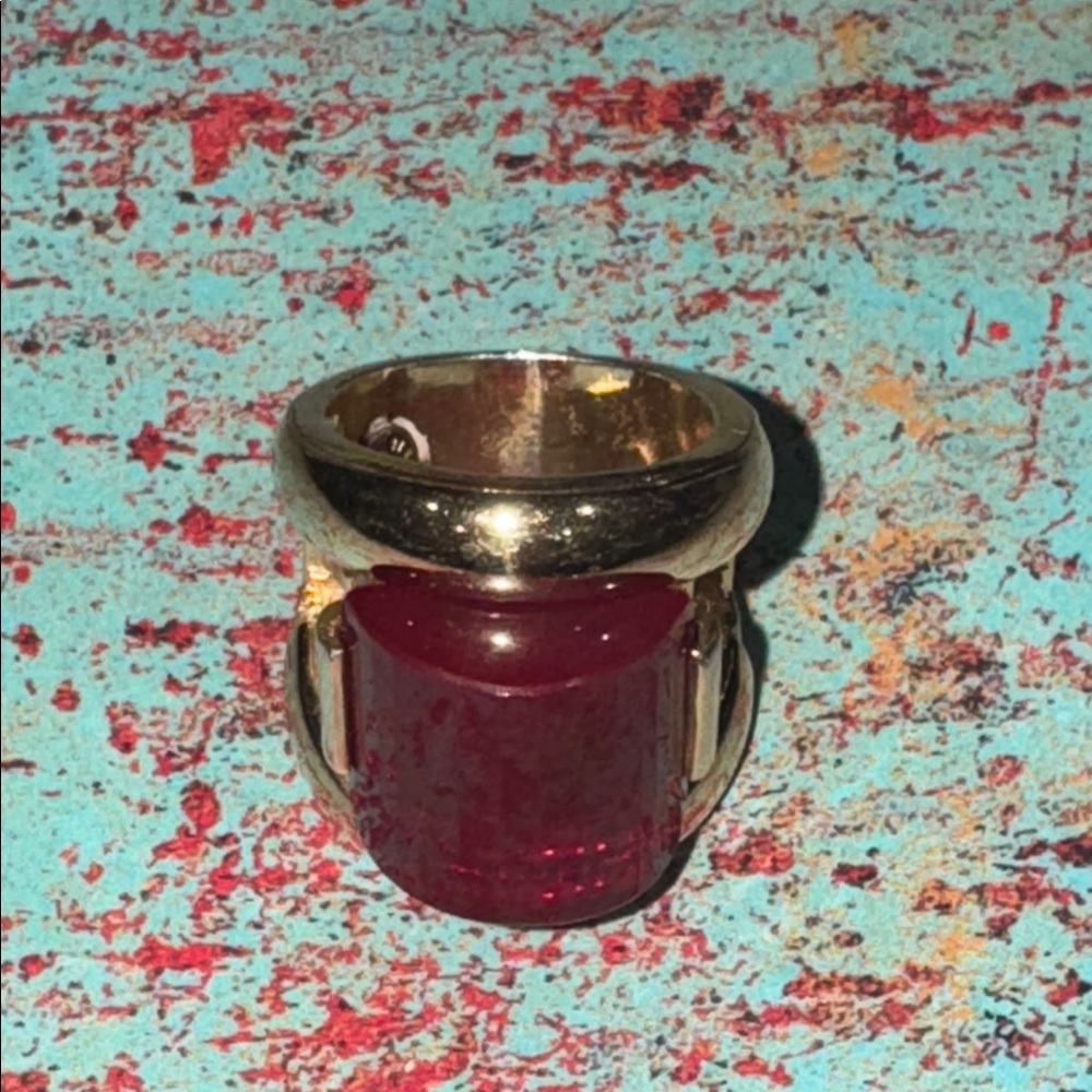 Gold Carnelian Statement Ring - image 8
